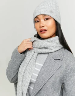 Berretto in Maglia Grigio con Logo Piccolo in Strass^Tally Weijl Cheap