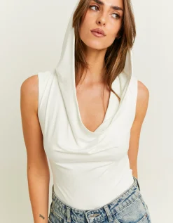 Body Bianco con Cappuccio e Dettaglio Sexy^Tally Weijl Store