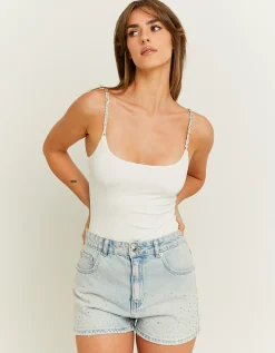 Body Blu con Spalline Catena in Strass^Tally Weijl Hot