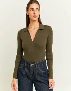 Body Kaki con Colletto Polo^Tally Weijl Online