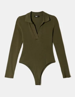 Body Kaki con Colletto Polo^Tally Weijl Online