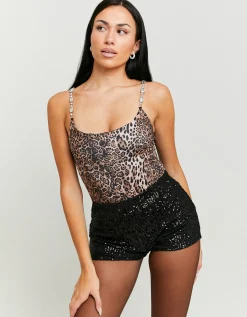 Body Stampa Leo con Spalline Cristalli^Tally Weijl Best