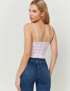 Bralette a Quadri Rosa in Maglia Morbida^Tally Weijl Best