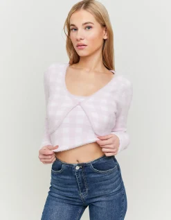 Bralette a Quadri Rosa in Maglia Morbida^Tally Weijl Best
