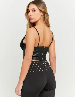 Bralette in Finta Pelle Nera con Coppe in Pizzo^Tally Weijl Clearance