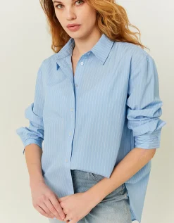 Camicia Azzurra a Righe Bianche^Tally Weijl Fashion