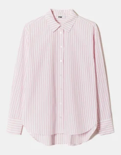 Camicia Oversize a Righe Rosa^Tally Weijl Discount