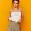 Canottiera con Stampa e Inserto in Pizzo^Tally Weijl Store