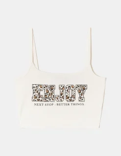 Canottiera Corta con Stampa^Tally Weijl Cheap