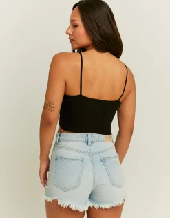 Canottiera Nera con Lace Up Frontale^Tally Weijl Discount