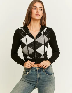Cardigan a Quadri con Cappuccio^Tally Weijl Shop