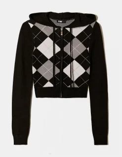 Cardigan a Quadri con Cappuccio^Tally Weijl Shop