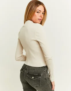 Cardigan Aderente Bianco con Zip^Tally Weijl New