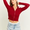 Cardigan Aderente Rosso con Zip^Tally Weijl Best Sale
