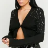 Cardigan Corto con Spilla Fiocco in Strass^Tally Weijl New