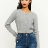 Cardigan In Maglia Intrecciata Grigio^Tally Weijl Outlet