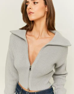 Cardigan Nero con Chiusura Zip^Tally Weijl Clearance