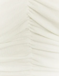 Crop Top Bianco con Increspature^Tally Weijl Best Sale