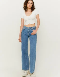 Crop Top In Maglia Bianco^Tally Weijl Discount