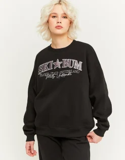 Felpa Fantasia Oversize Nera^Tally Weijl Fashion