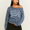 Felpa Off Shoulder Grigia^Tally Weijl Sale