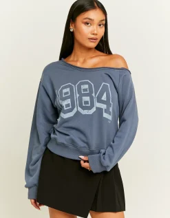 Felpa Off Shoulder Grigia^Tally Weijl Sale
