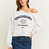Felpa Off Shoulder Nera^Tally Weijl Discount