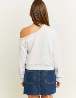 Felpa Off Shoulder Nera^Tally Weijl Discount