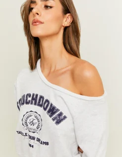 Felpa Off Shoulder Nera^Tally Weijl Discount