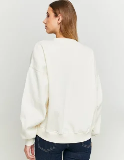 Felpa Oversize Bianca con Patch^Tally Weijl Hot