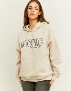 Felpa Oversize Grigia con Stampa^Tally Weijl Cheap