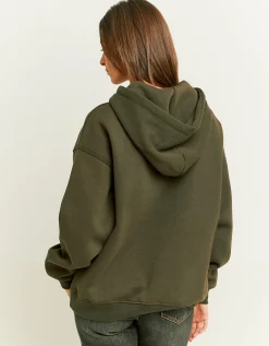 Felpa Oversize Kaki con Stampa^Tally Weijl Online