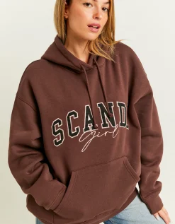 Felpa Oversize Marrone con Stampa^Tally Weijl Clearance