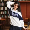 Felpa Varsity con Colletto Polo^Tally Weijl Cheap