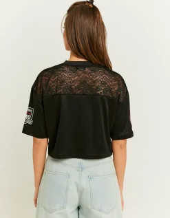 Football T-shirt in Pizzo Nera^Tally Weijl Discount