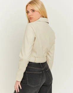 Giacca Biker in Similpelle Beige^Tally Weijl New