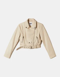 Giacca Biker in Similpelle Beige^Tally Weijl New