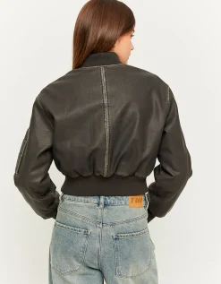 Giacca Bomber In Similpelle Nera^Tally Weijl Online