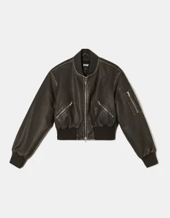 Giacca Bomber In Similpelle Nera^Tally Weijl Online