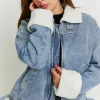 Giacca di Jeans con Dettagli in Montone Sintetico^Tally Weijl Shop