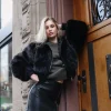 Giacca in Pelliccia Sintetica Nera con Chiusura Zip^Tally Weijl Best Sale