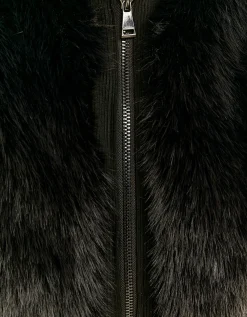 Giacca in Pelliccia Sintetica Nera con Chiusura Zip^Tally Weijl Best Sale