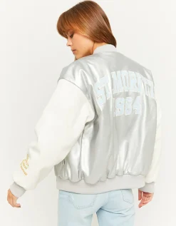 Giacca Varsity Argento In Similpelle^Tally Weijl Flash Sale