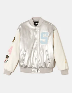 Giacca Varsity Argento In Similpelle^Tally Weijl Flash Sale