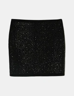 Gonna Corta Nera con Strass^Tally Weijl Sale