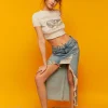 Gonna di Jeans a Vita Alta con Strappi^Tally Weijl Sale