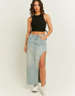 Gonna in Jeans a Vita Alta con Spacco Laterale^Tally Weijl Hot