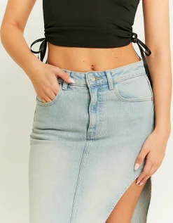 Gonna in Jeans a Vita Alta con Spacco Laterale^Tally Weijl Hot