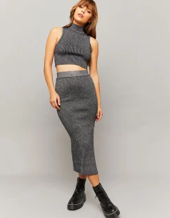 Gonna midi in lurex con spacco^Tally Weijl Cheap