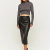 Gonna Midi In Similpelle Nera^Tally Weijl Discount